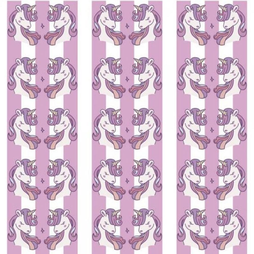 Papel De Parede Infantil Unicórnio Lilás