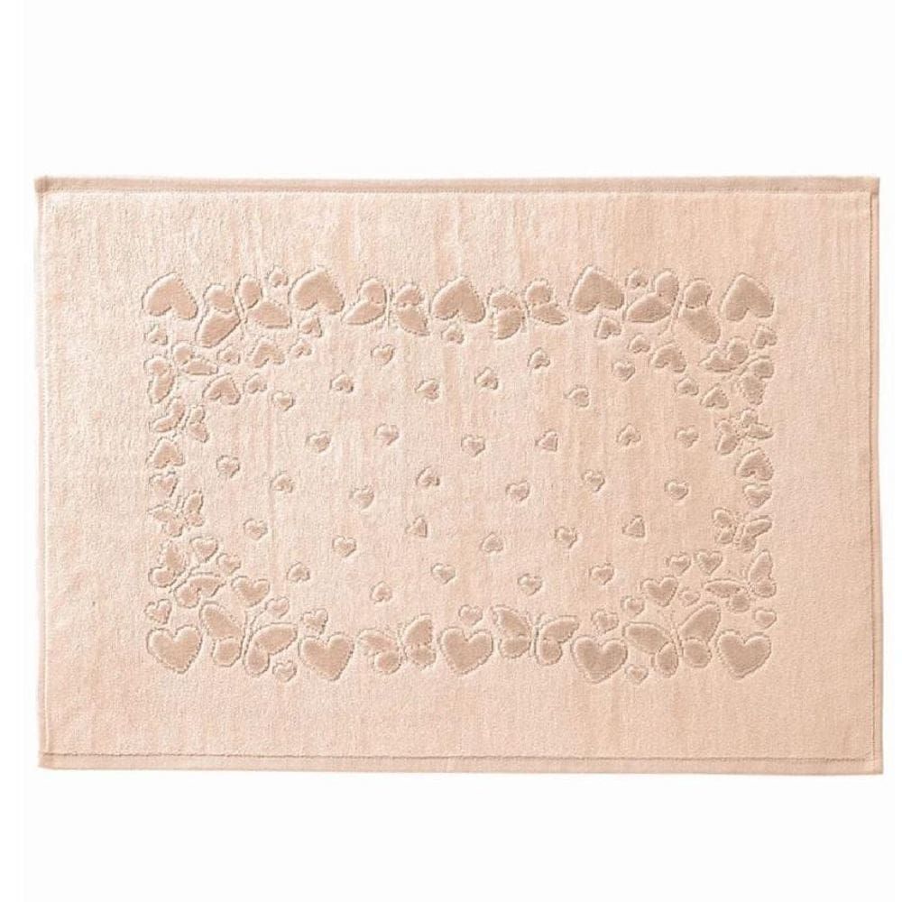 Toalha Piso Romance 70X50Cm Bege Dohler