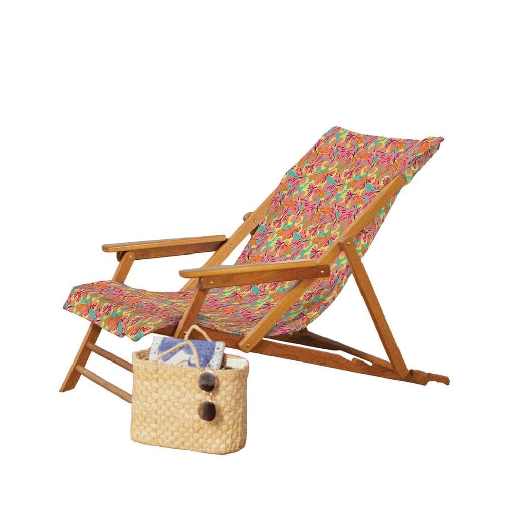 Toalha De Banho Praia Cadeira 70X140Cm Borboletas Lepper
