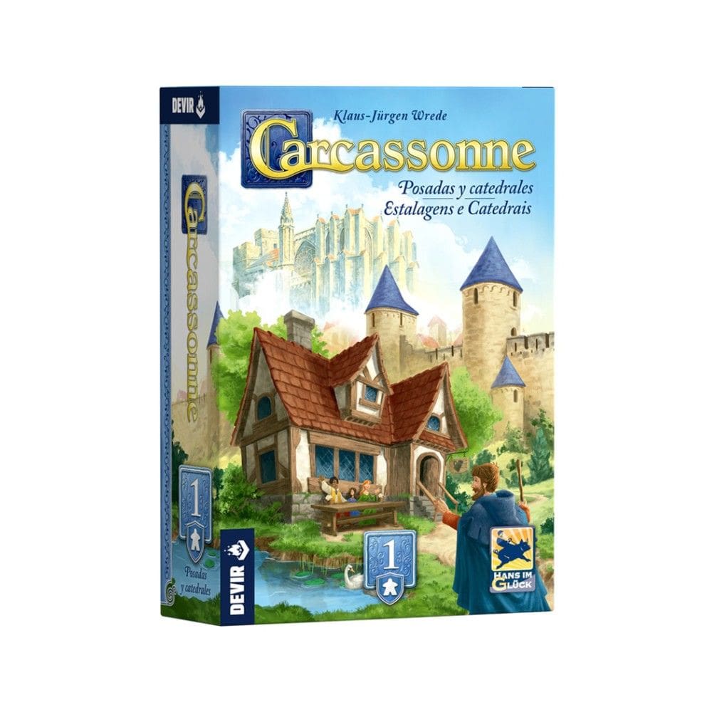 Carcassonne Exp1 - Estalagens e Catedrais Nova Edição Jogo de Tabuleiro Devir