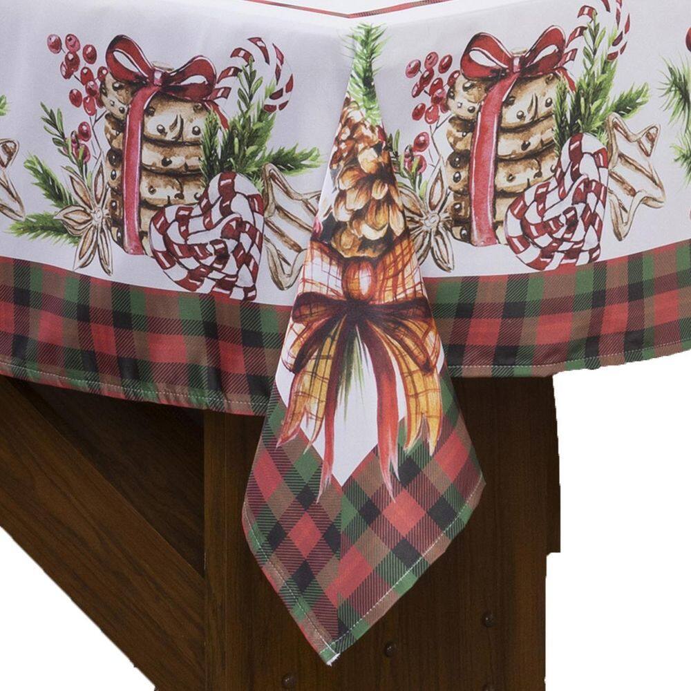 Toalha De Mesa 4,00X1,50 Para 12 Lugares Estampada Natalina