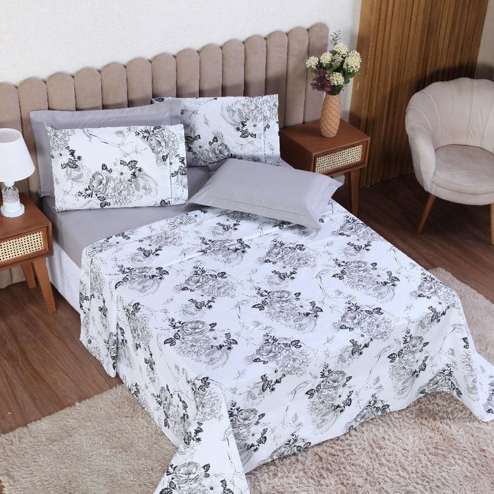MP - Jogo Cama Solteiro 4P Lenc ol   Fronha E