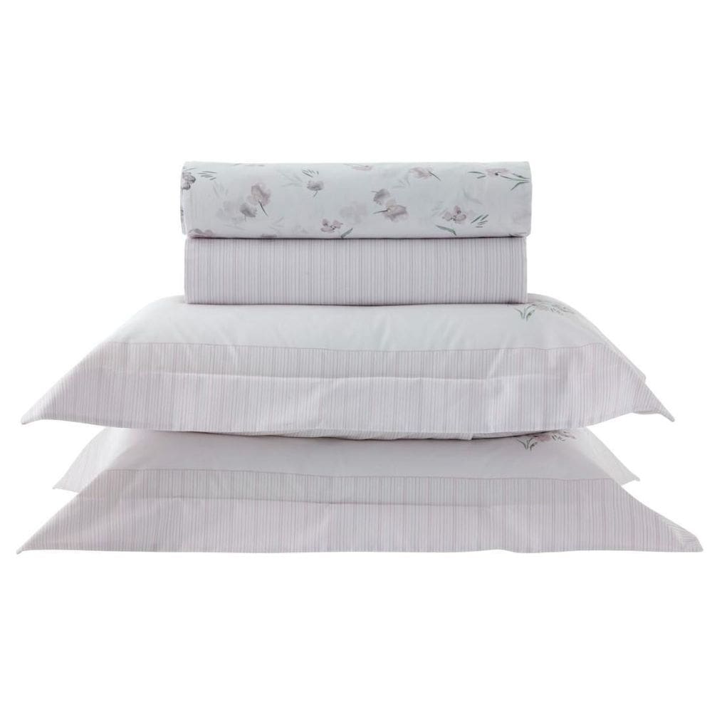 Jogo De Cama Queen Vida Bela 200 Fios Liry Kacyumara