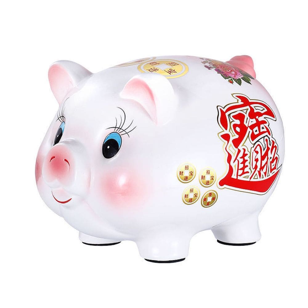 Cofrinho de cerâmica para crianças, moeda, caixa de dinheiro, banco de dinheiro, 24 cm