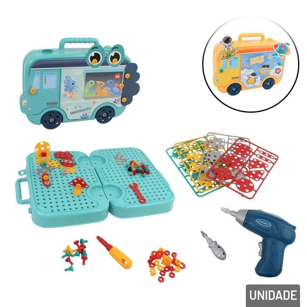 Veículo Monta e Desmonta Maleta e Parafusadeira - Tudo em Caixa