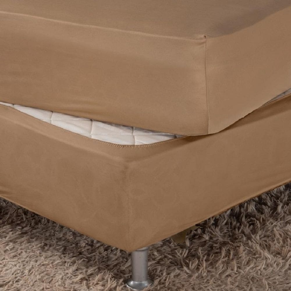 Saia Box Fit King Capa Cama Box Com Elástico Malha 1 Pç Lisa