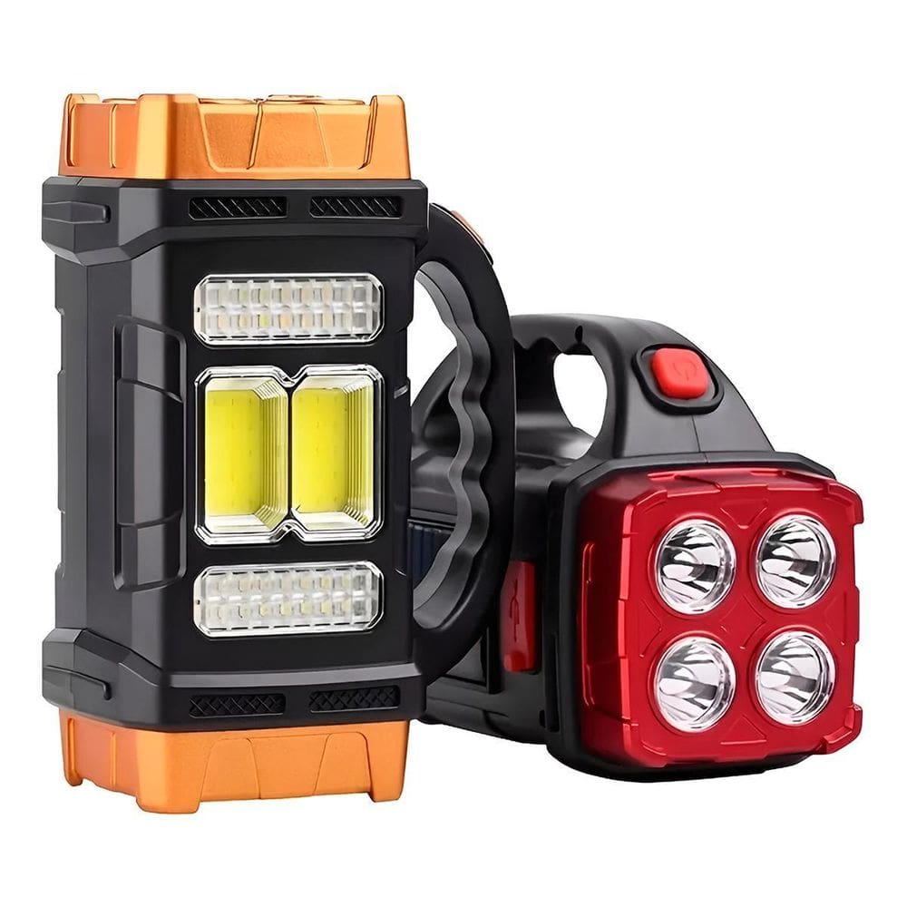 Lanterna Led Recarregável Holofote Usb Energia Solar