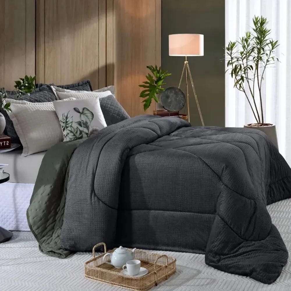 Edredom Solteiro Lugano - Hedrons Onix