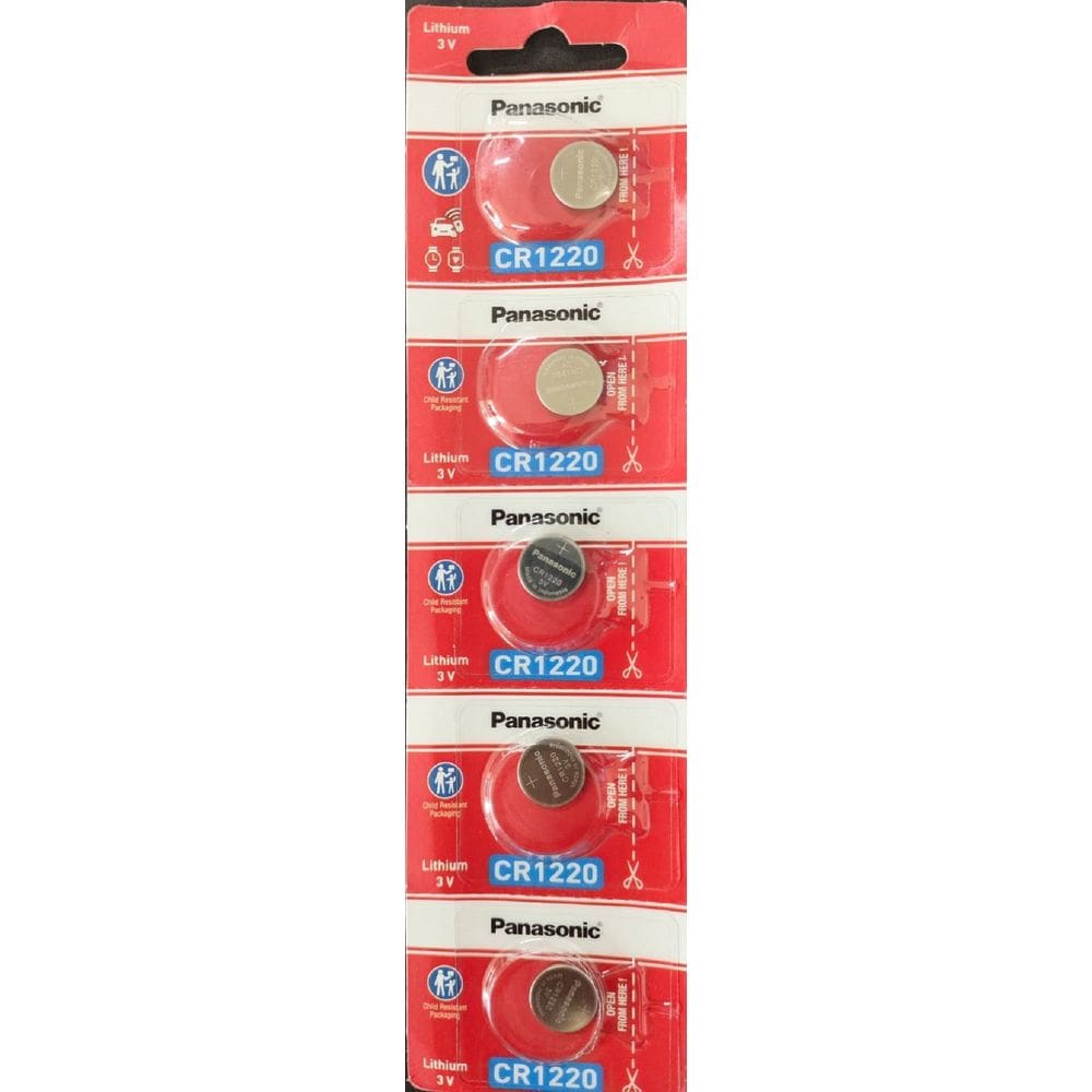 Bateria Cr 1220 Panasonic Cartela Com 5 Unidades