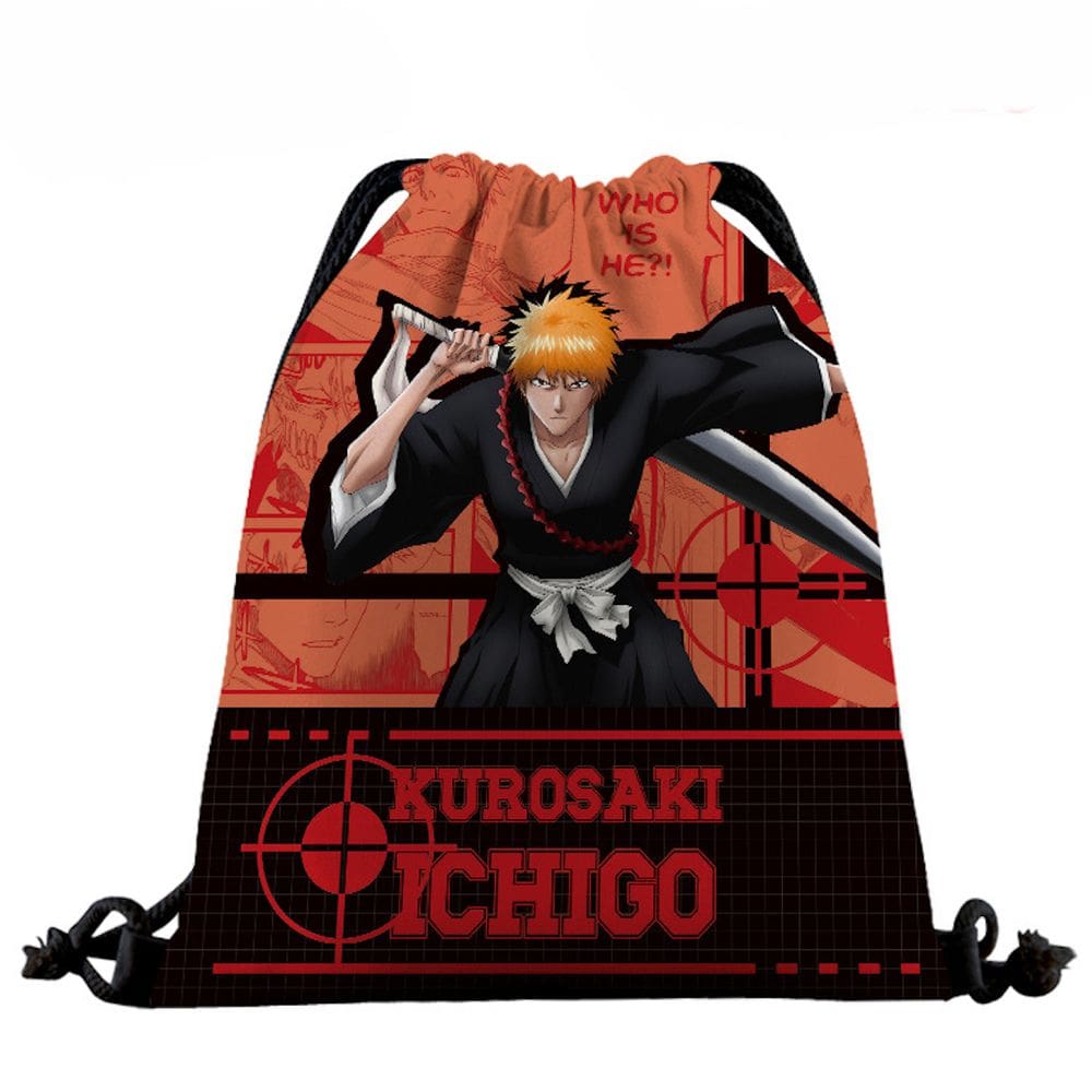 Mochila com cordão Anime Bleachs Kurosaki Ichigo Print