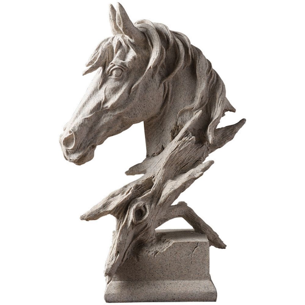 Escultura Estatueta de cabeça de cavalo para decoração de casa