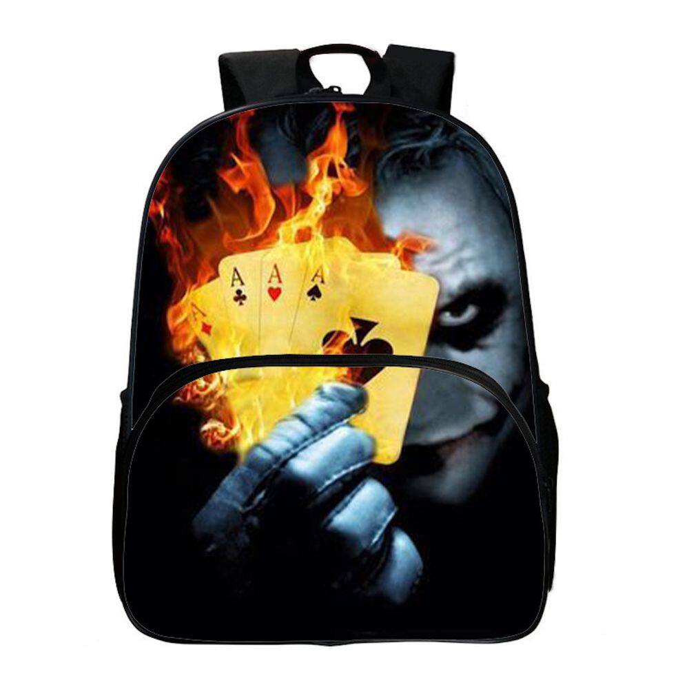 Mochila escolar Jokers Cartoon Kids Anime Nylon 30x13x39cm