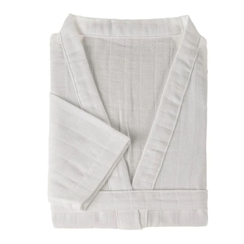 Roupão Fio Cardado Lino Branco G Karsten