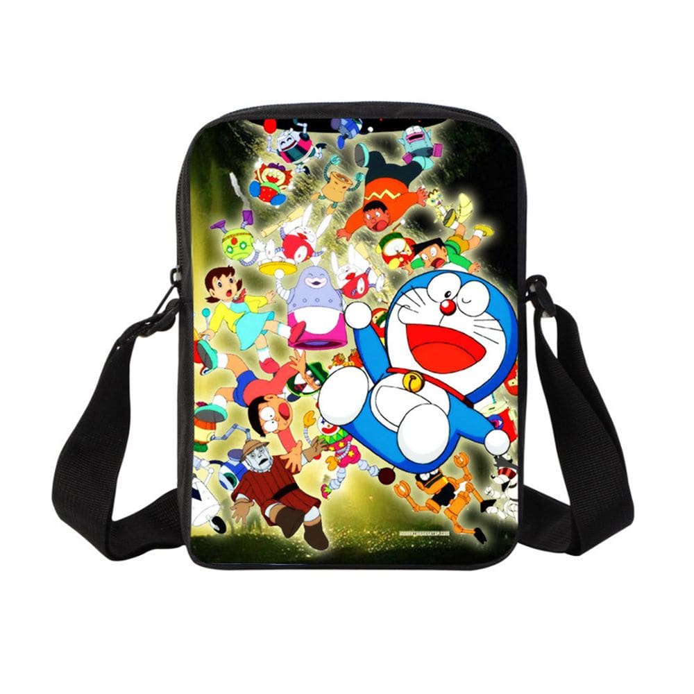 Bolsa Messenger Doraemons Anime Canvas Ombro 17x5x23cm