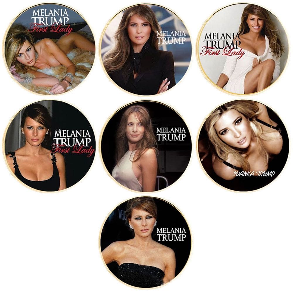 Moeda Melanias Anime 7 unidades/lote comemorativa com caixa de 4 cm