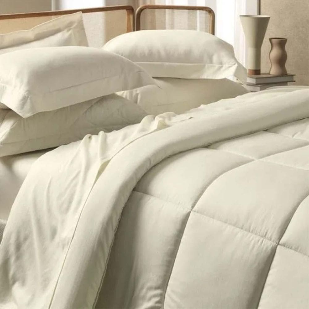 Kit Colcha Solteiro Bossa Branco 100% Algodão Karsten