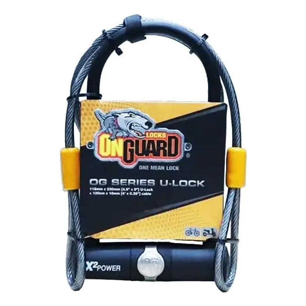 2X Cadeado Tranca U-Lock + Cabo Para Bike Moto Onguard 5801