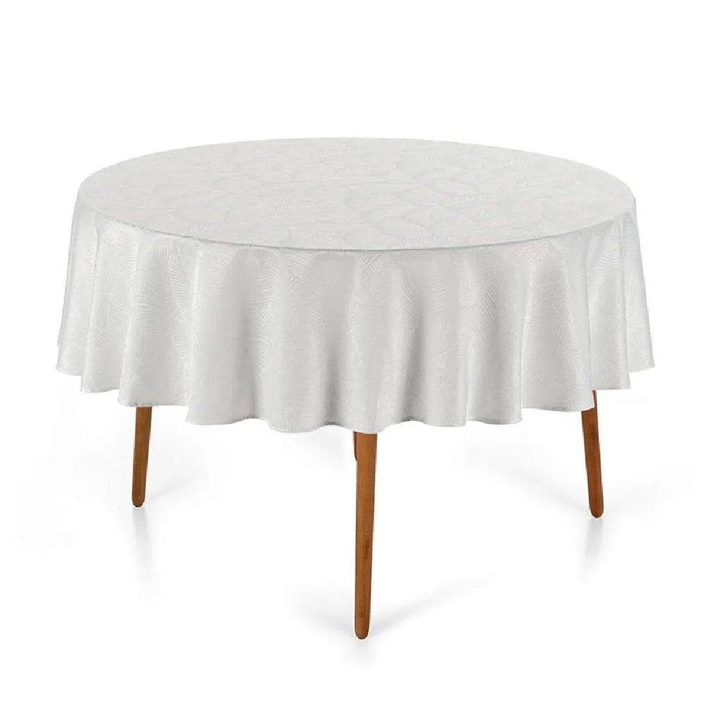Toalha Mesa Redonda Tilia 160Cm Branco Karsten
