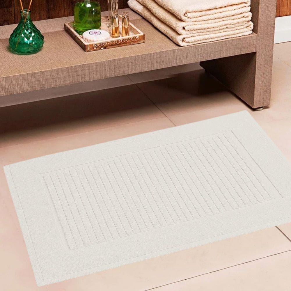 Piso Toalha Banheiro Cavhome Majestic Antiderrapante Perola