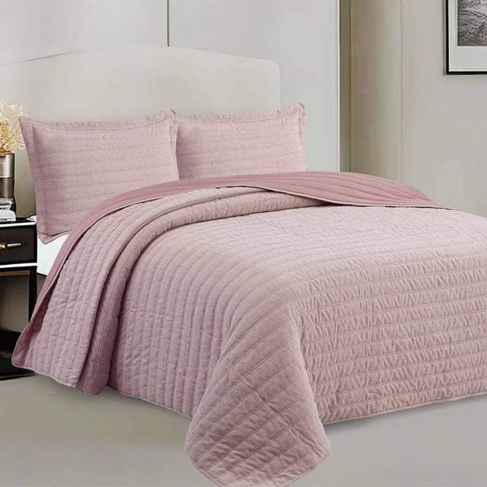 Colcha Cobre Leito Neo Clássico Rustik Casal Camesa Rosê