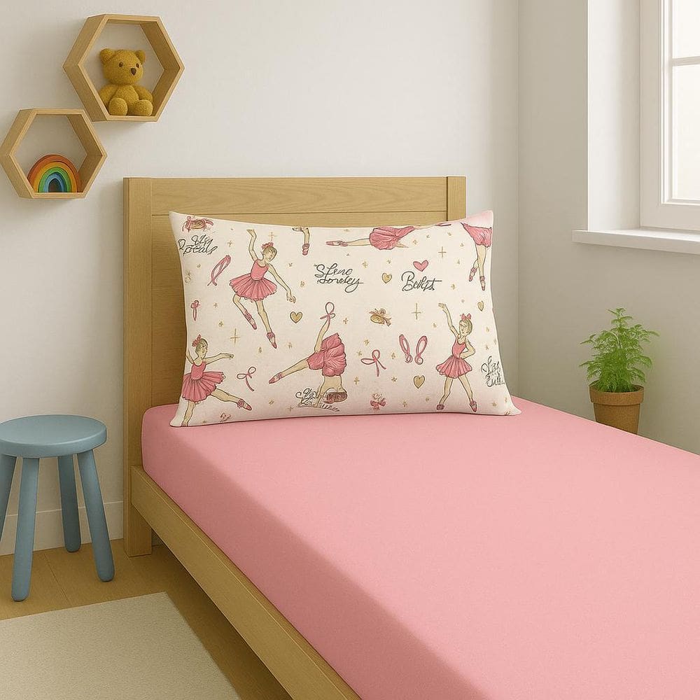 Jogo De Cama Malha 100% Algodão Solteiro Soft - Bailarina