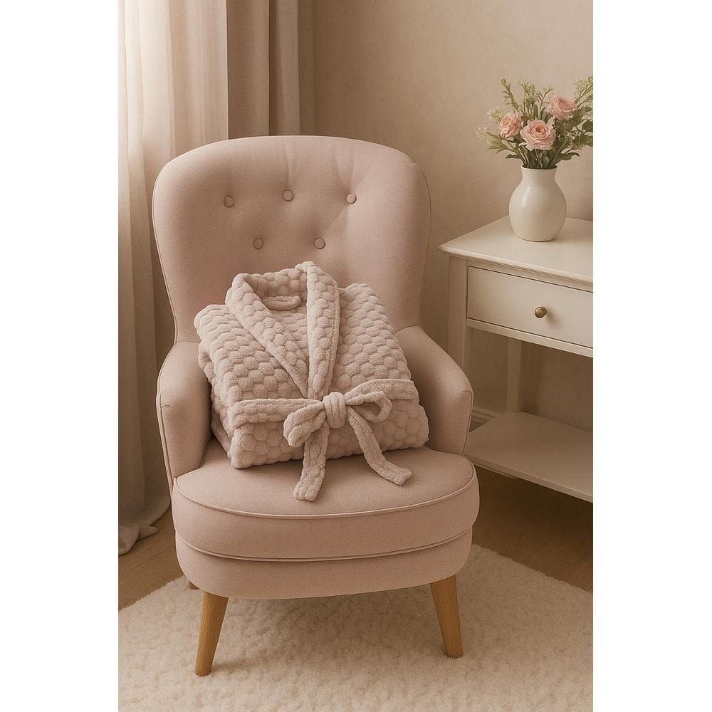 Roupão De Plush Peluciado Zurich M - Kacyumara - Rose