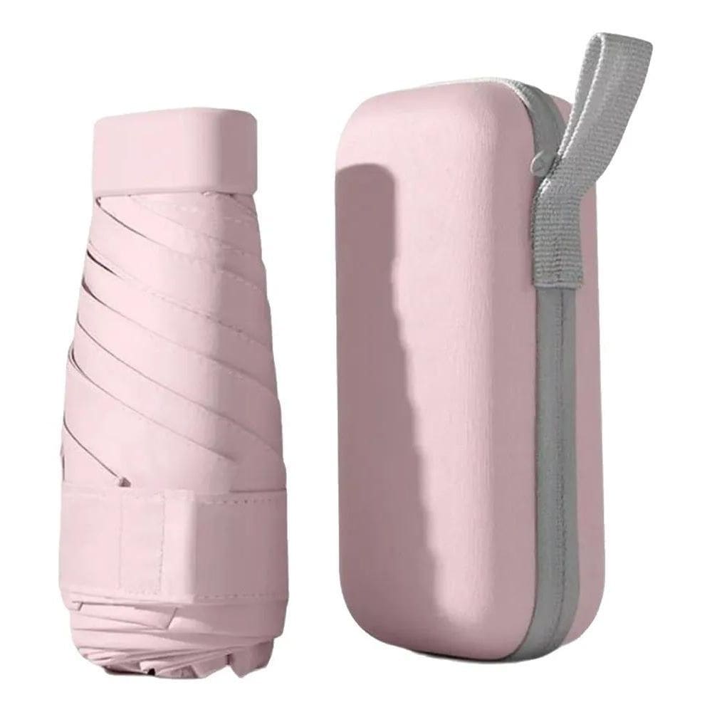 2X Mini Guarda Chuva Bolsa Cápsula De Bolso Portátil Anti-Uv