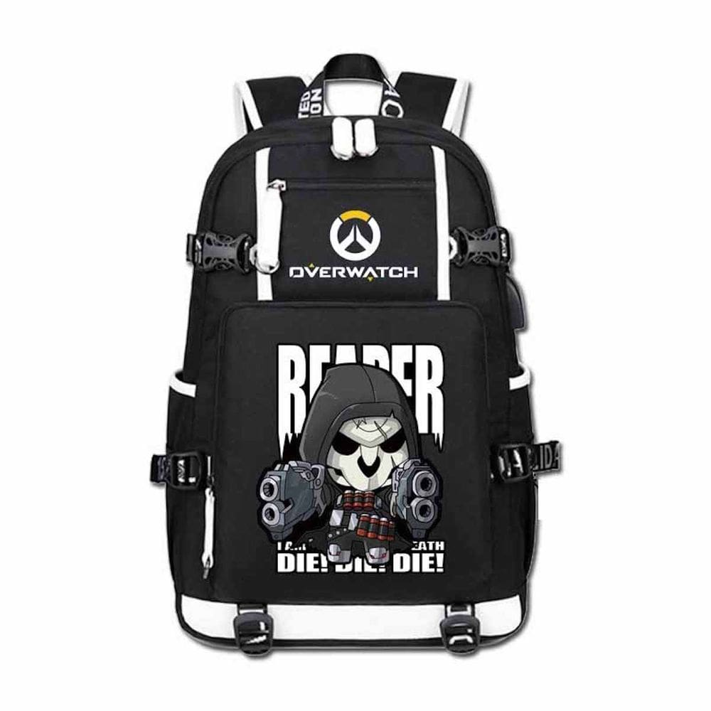 Mochila escolar Overwatch Reaper Cartoon Kids Oxford Cloth