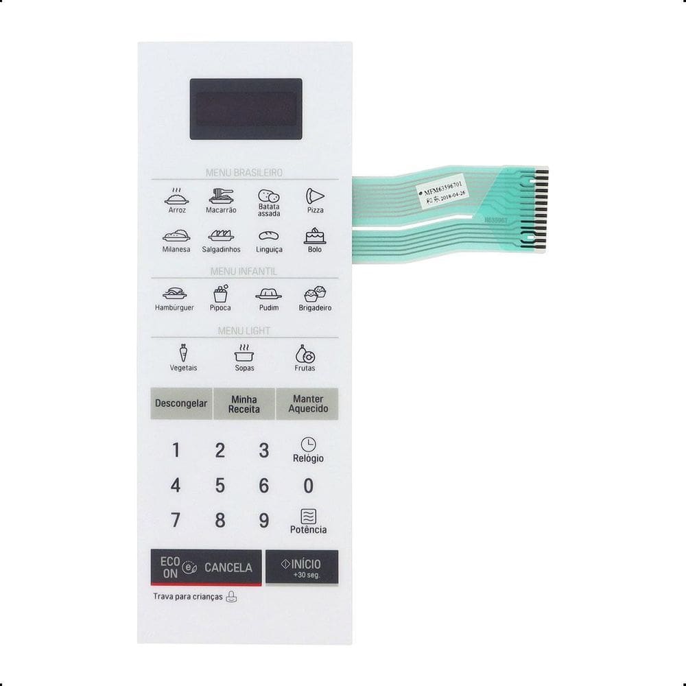 Membrana Teclado Microondas Lg Ms2355R Ms2355Ra