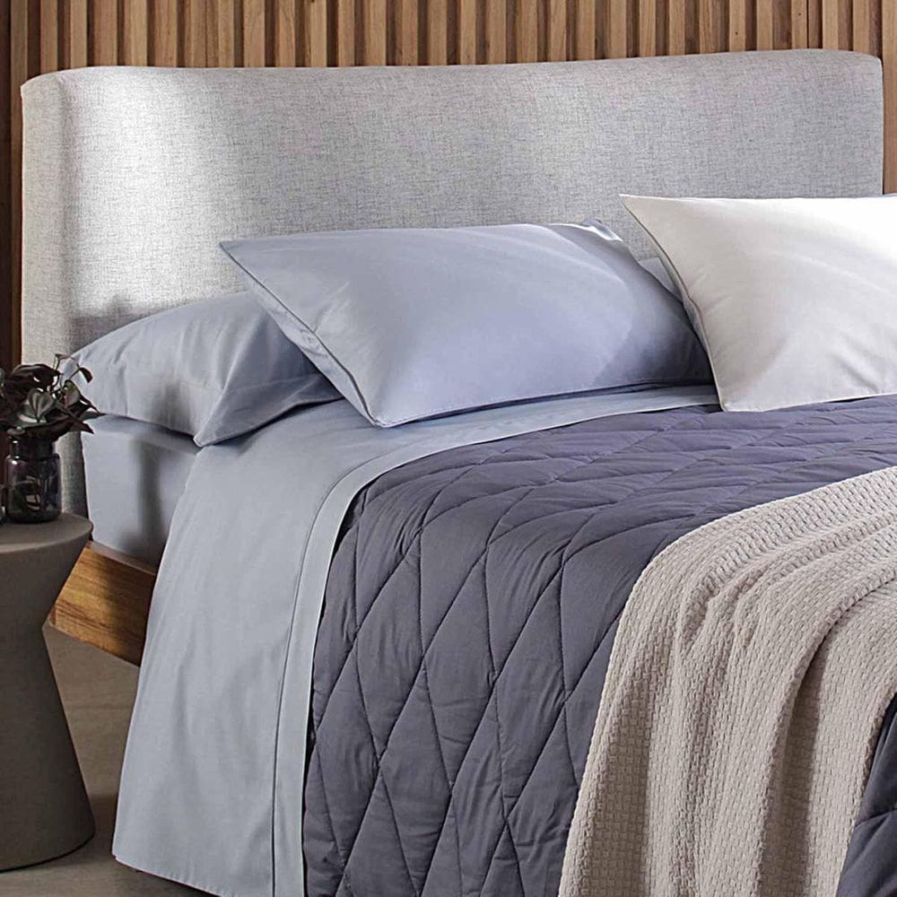 Jogo Cama Queen 180 Fios Basic Percalle Azul Buddemeyer