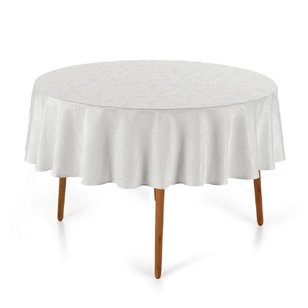 Toalha Mesa Redonda Tilia 160Cm Branco Karsten