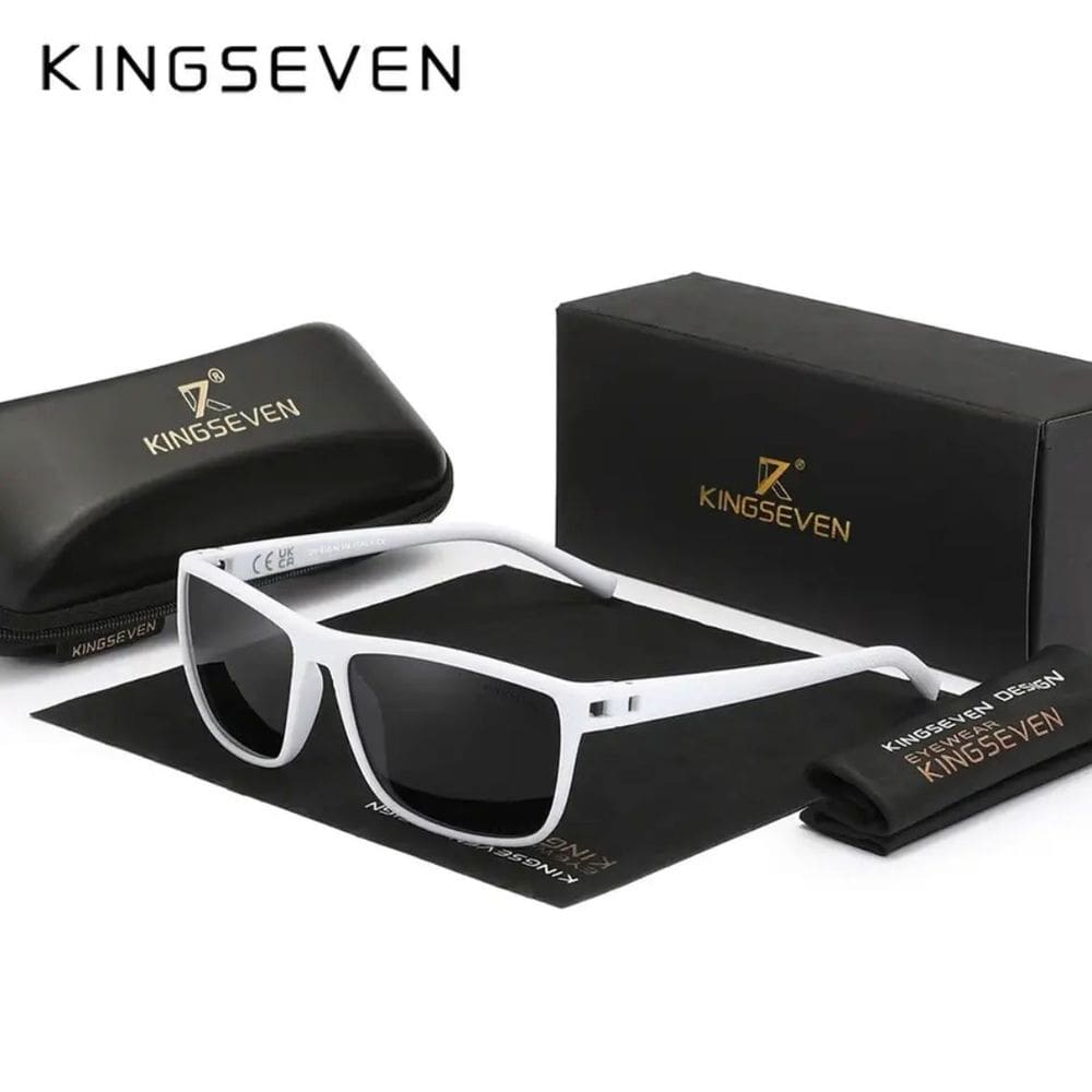 Óculos De Sol Kingseven C29 Uv400 Polarizado Branco