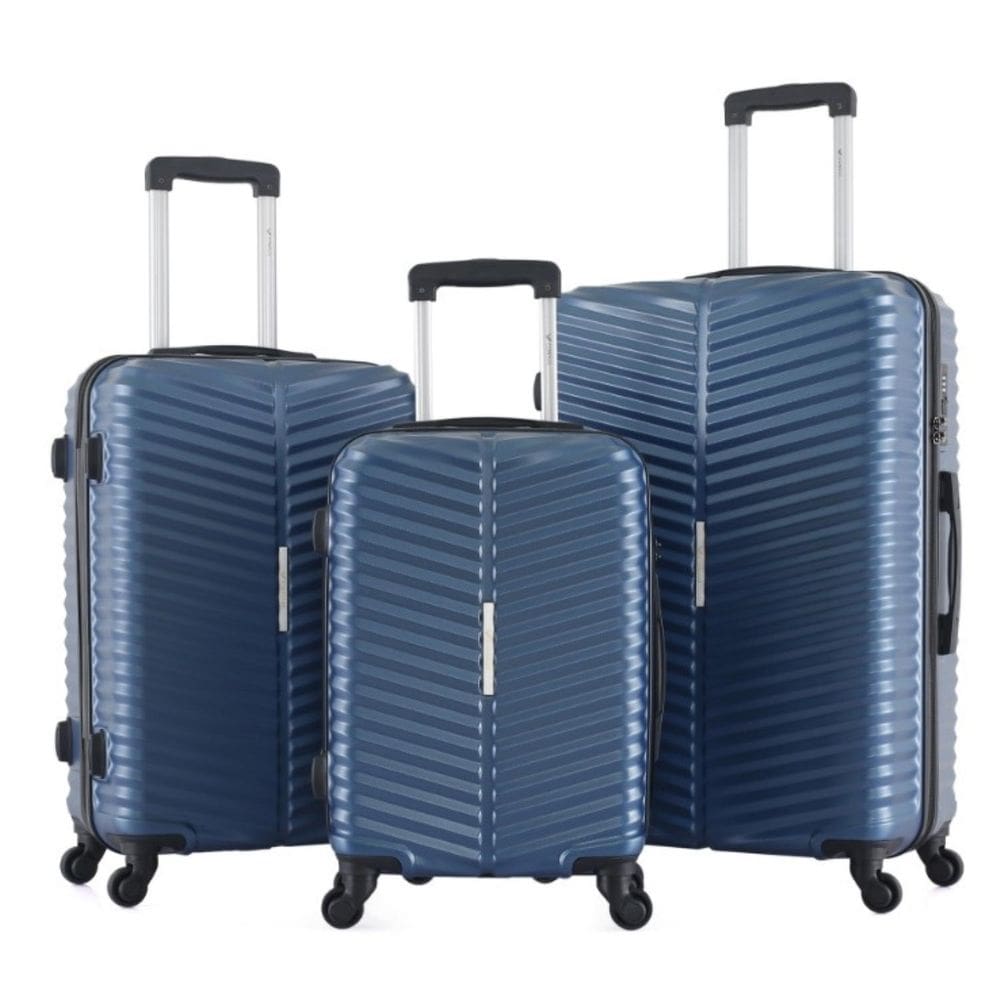 Conjunto 3 Malas De Viagem Tamanho P M G Abs Cor Azul