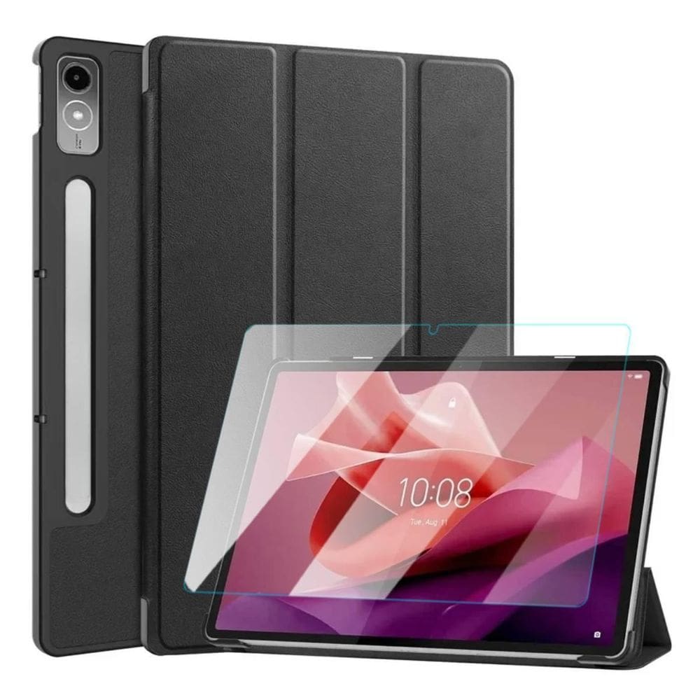 Capa Couro Para Tablet Lenovo P12 12.7 Polegadas + Película