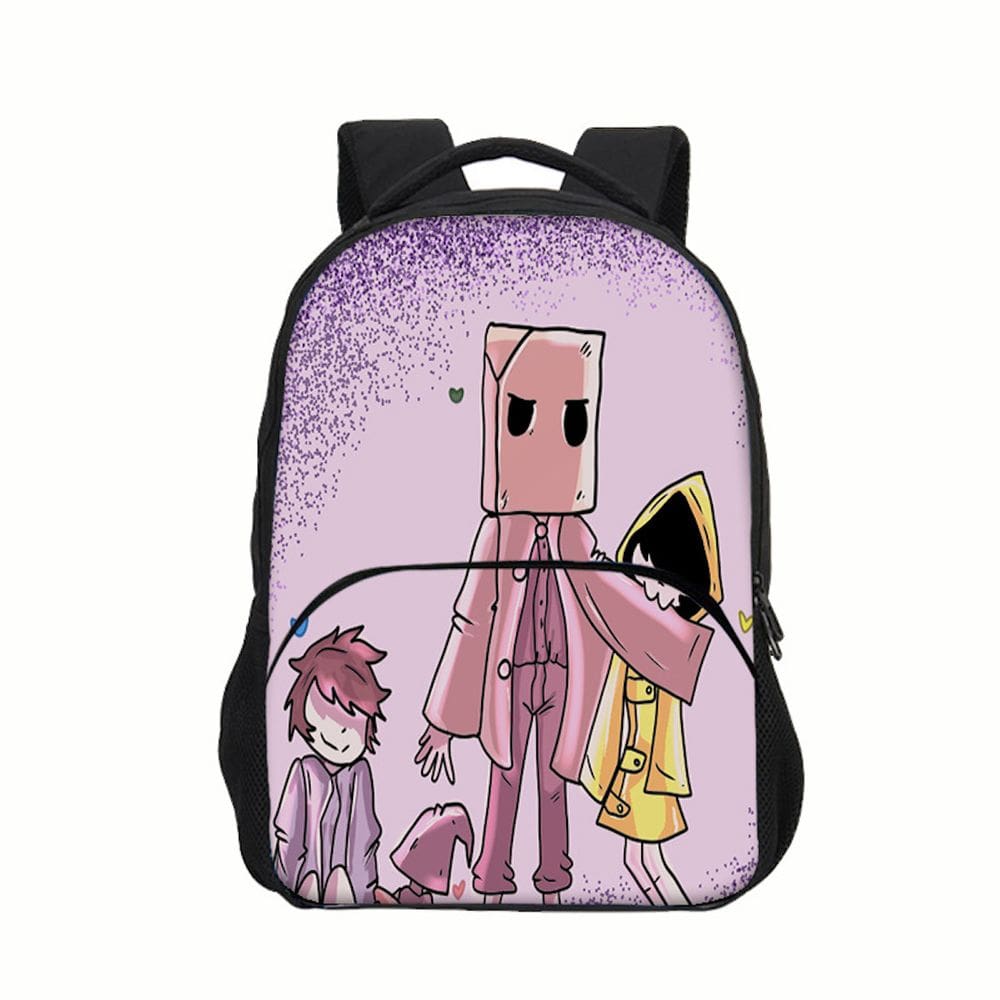 Mochila Littles Nightmares Six Monos Cartoon Kids Nylon