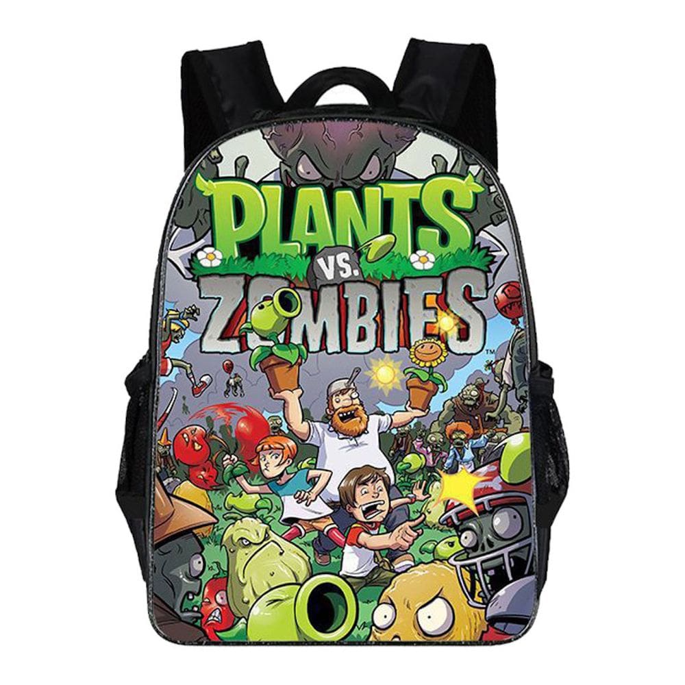 Mochila Plants Zombies Cartoon Kids School Oxford Cloth