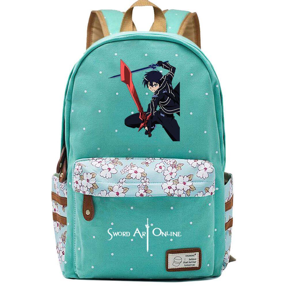 Mochila escolar Swords Online Anime Schoolbag para crianças