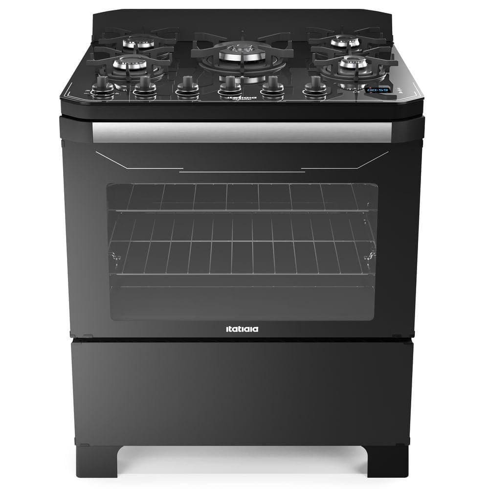 Fogão Itatiaia Itamaster 5 Bocas Digital Preto Bivolt