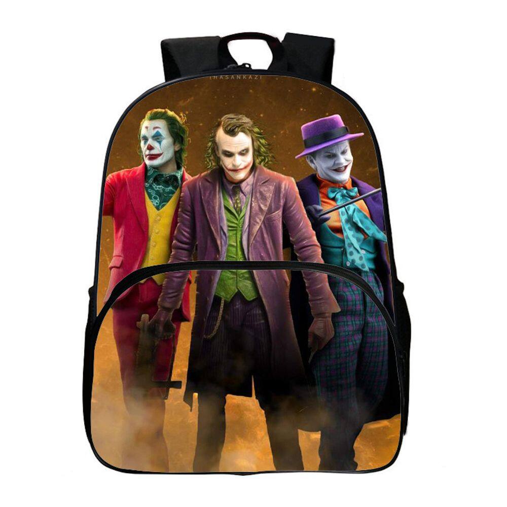 Mochila escolar Jokers Cartoon Kids Anime Nylon 30x13x39cm