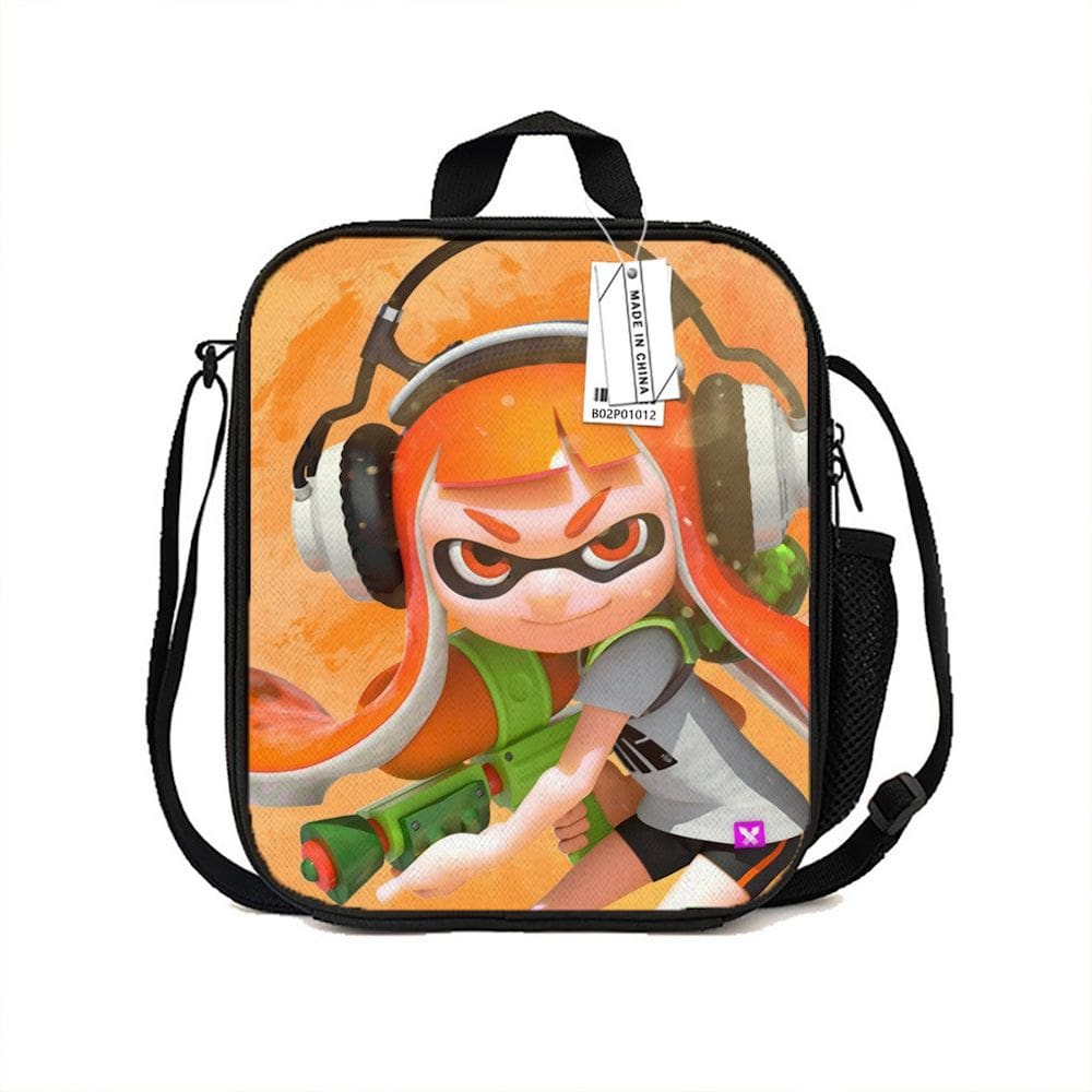 Sacola de almoço Splatoons Anime Oxford Cloth 19x8x25cm