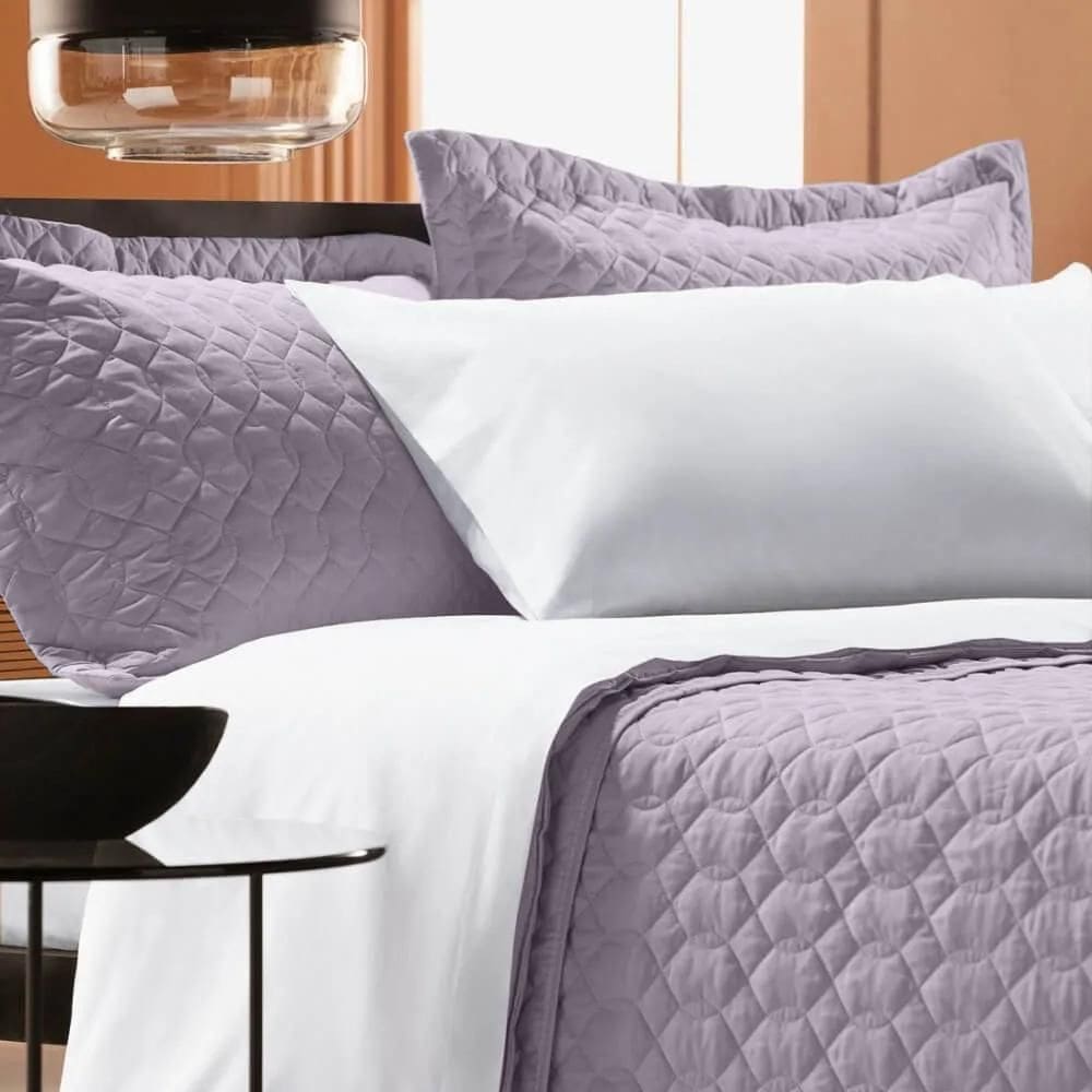 Kit Colcha / Cobre Leito Solteiro 180 Fios Premier Andreza