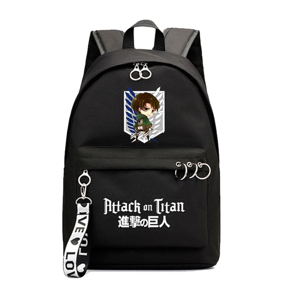 Mochila Attacks on Titans Levis Ackermans Cartoon Kids