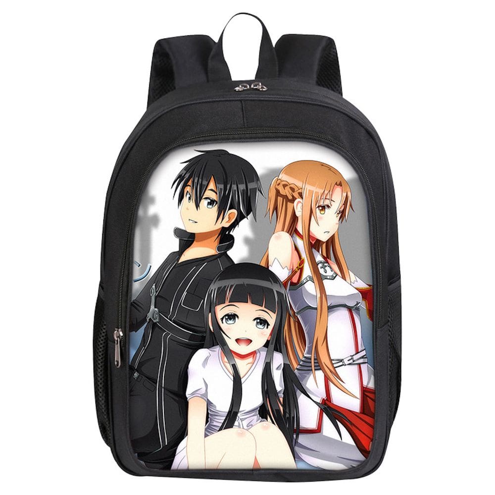 Mochila Sword Art Online Kirito Yuuki Asuna para crianças