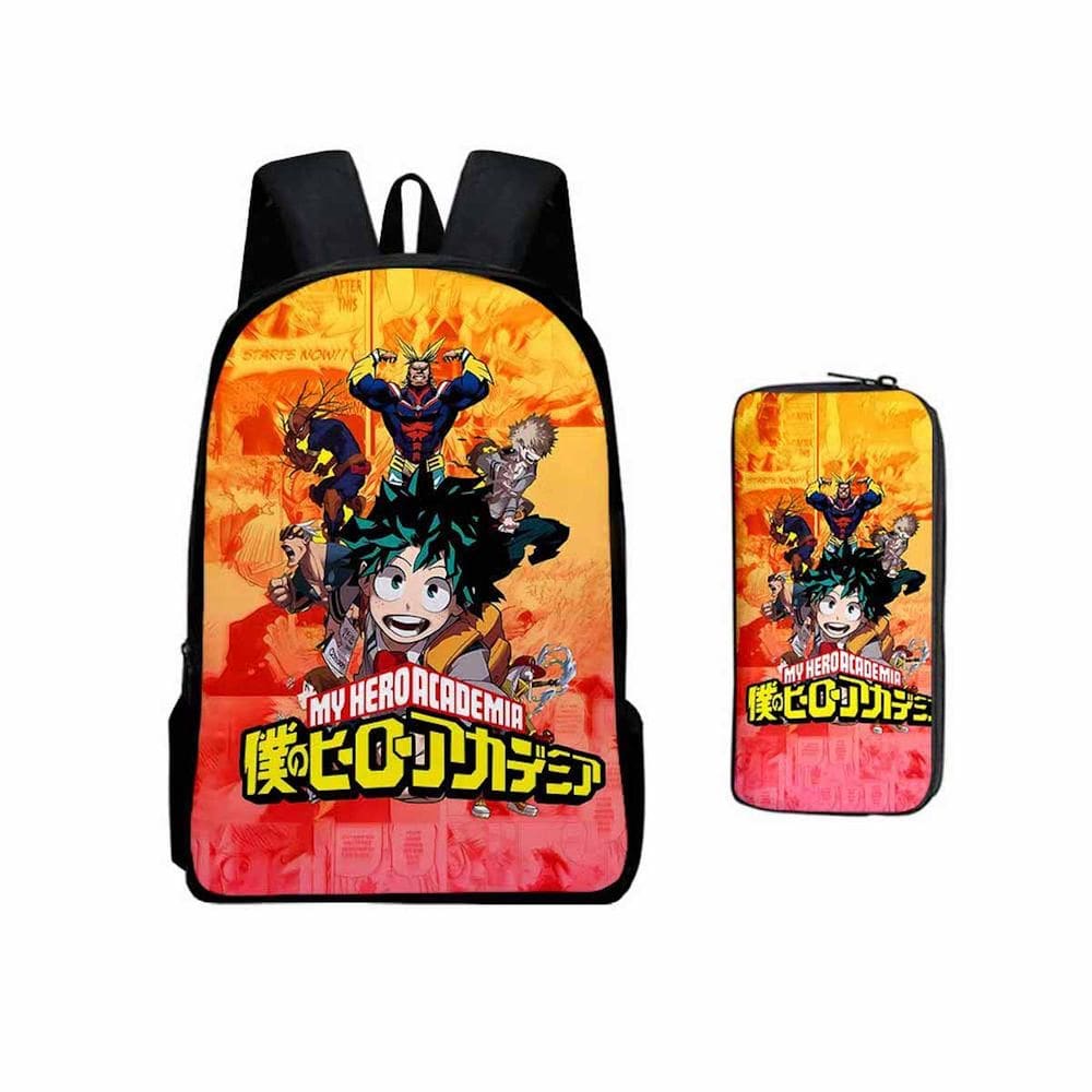 Conjunto de mochilas My Hero Academia Midoriya Izuku para crianças