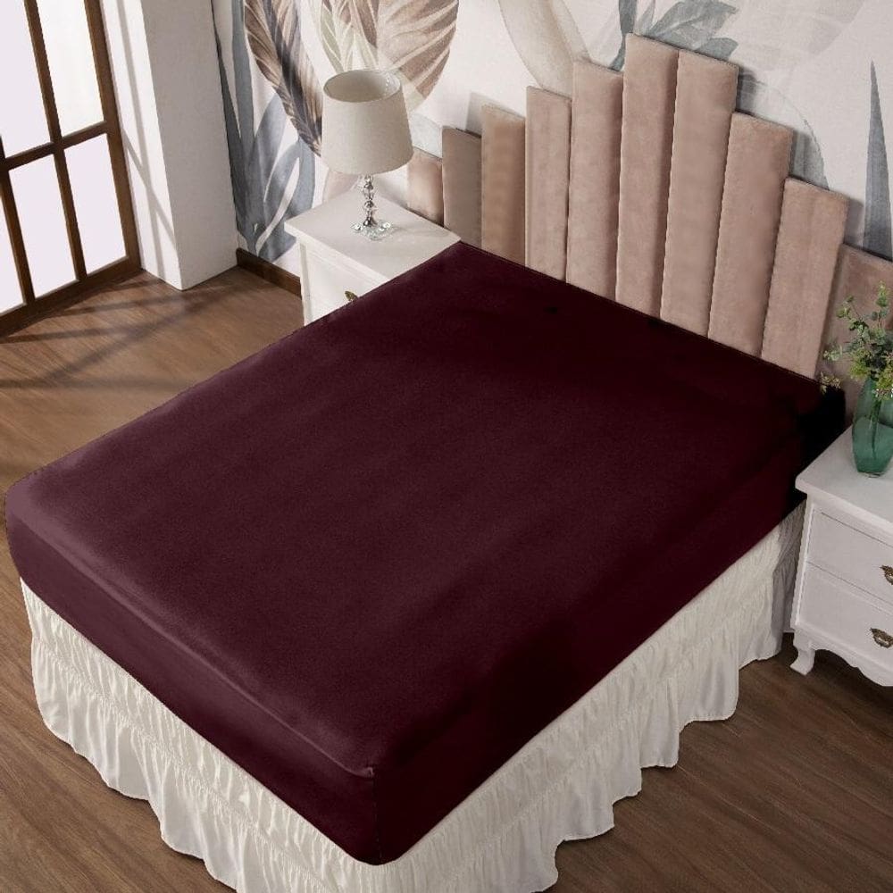 Lençol Solteiro Com Elástico Prático Malha Lisa 1 Peça