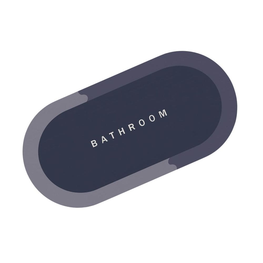 Tapete Magico Ultra Absorvente Antiderrapante Redondo Azul