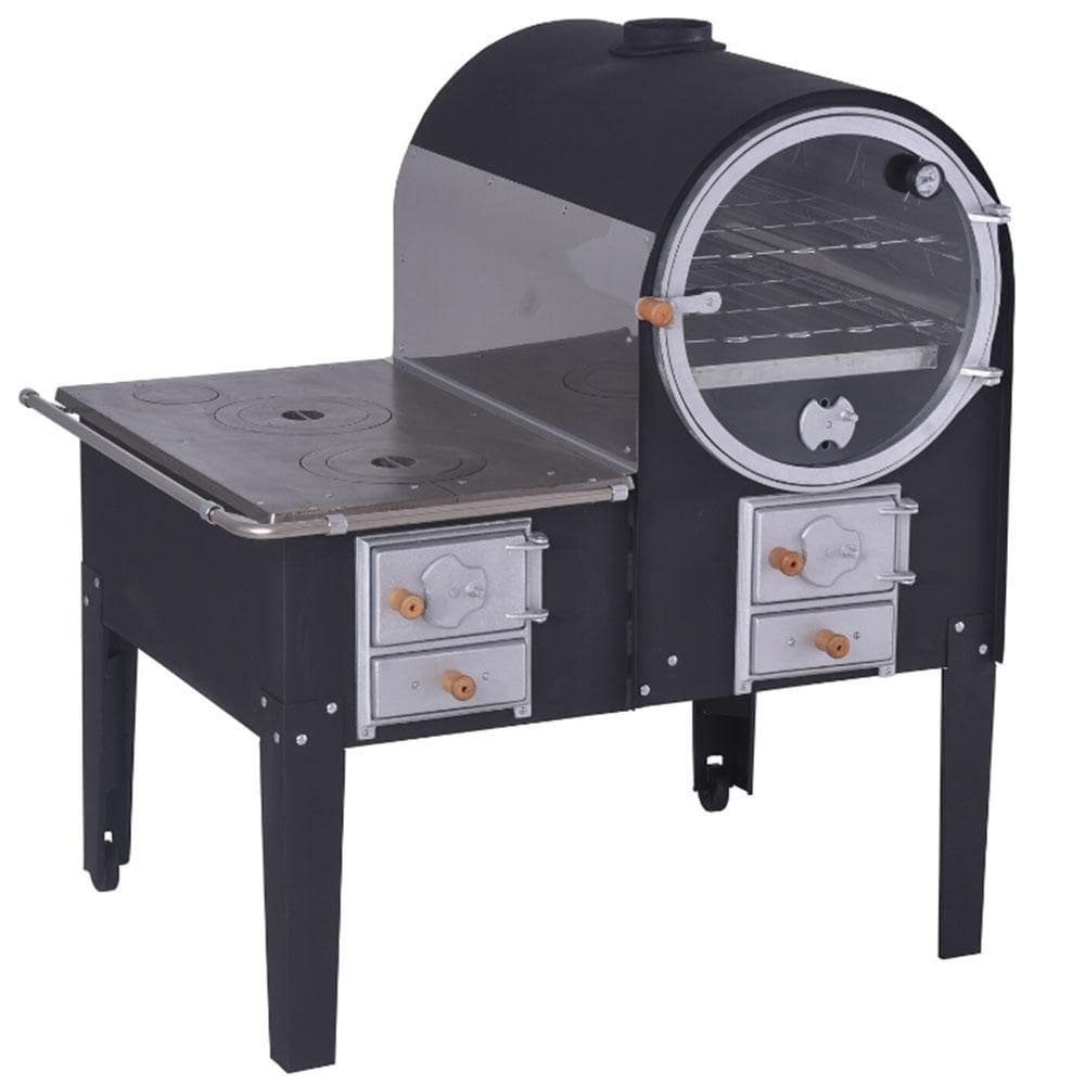 Forno a Lenha Grande 80 cm com Fogão F751 Fornellar
