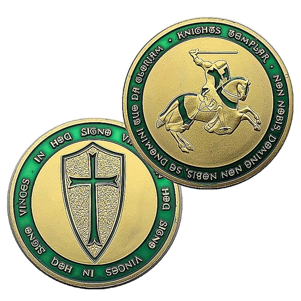 Coin Armor Warrior Holy Shield Gilded Knight 4 cm de ferro