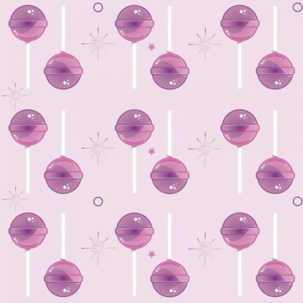 Papel De Parede Infantil Pirulito Rosa