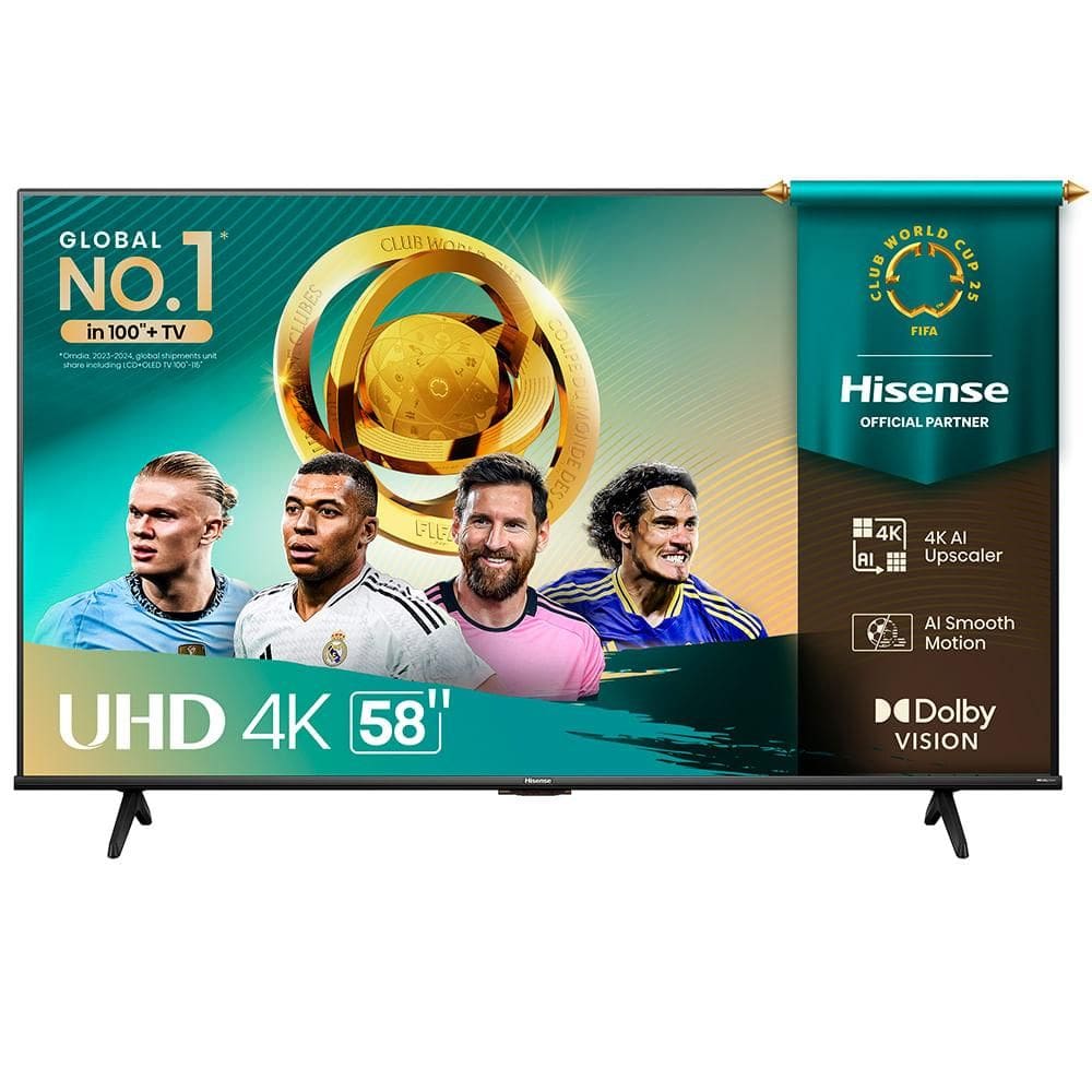 Smart TV UHD 4K Hisense DLED 58” Polegadas com Sleep Timer, Entrada HDMI e Wi-Fi - 58A6NV